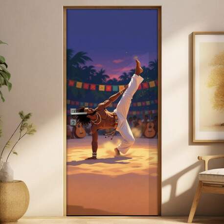 Adesivo de Porta Artes Marciais