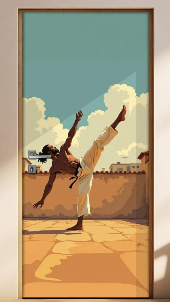 Adesivo de Porta Artes Marciais