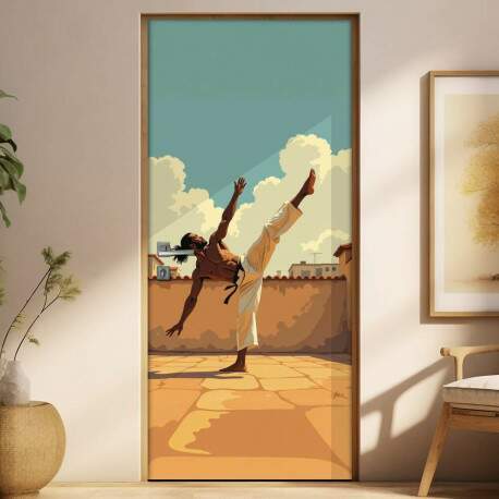 Adesivo de Porta Artes Marciais