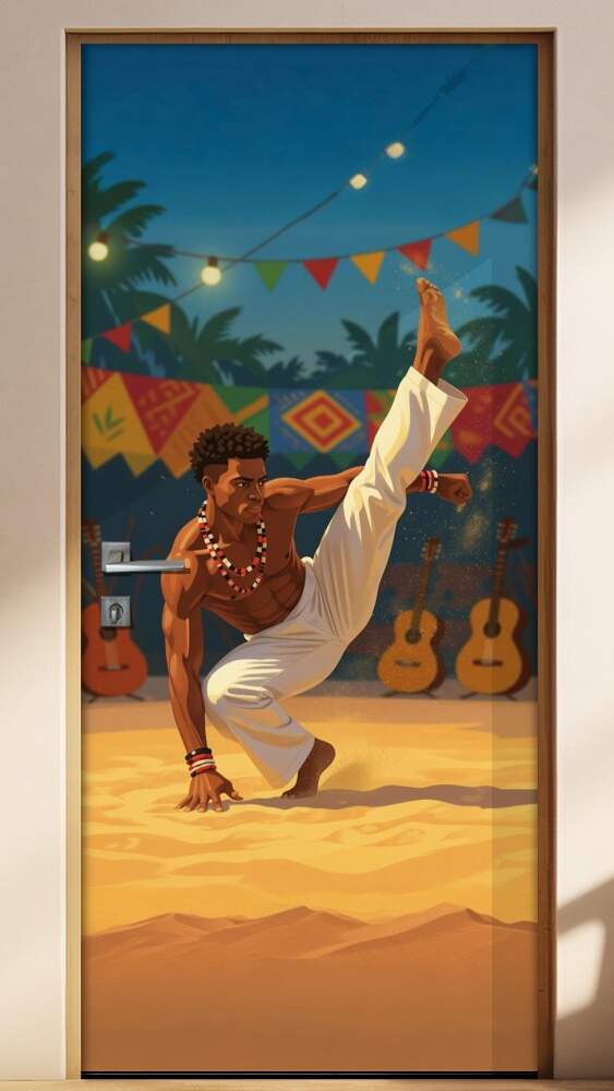 Adesivo de Porta Artes Marciais