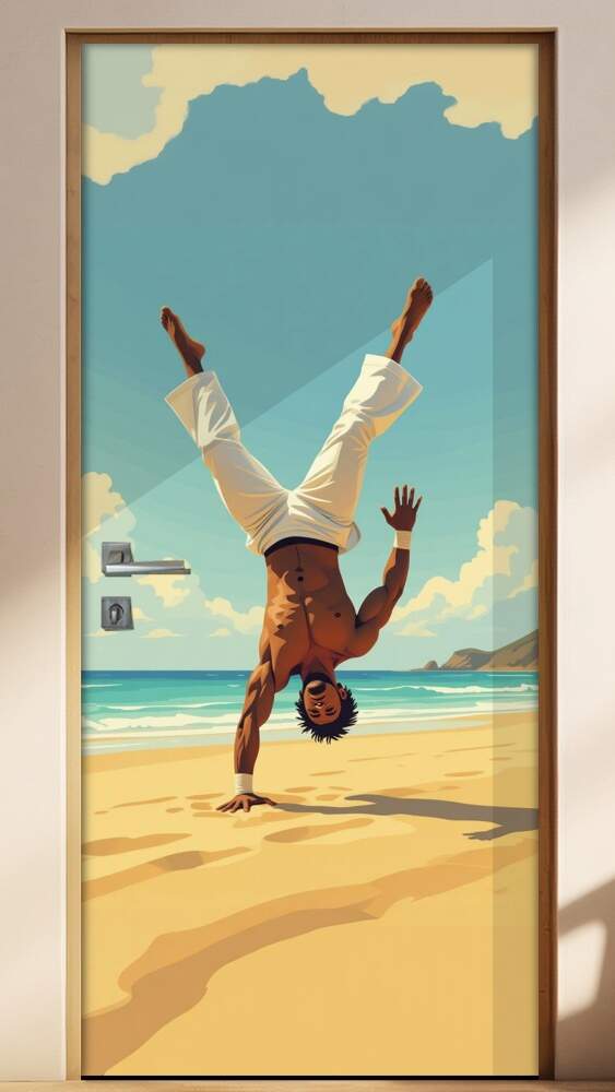 Adesivo de Porta Artes Marciais