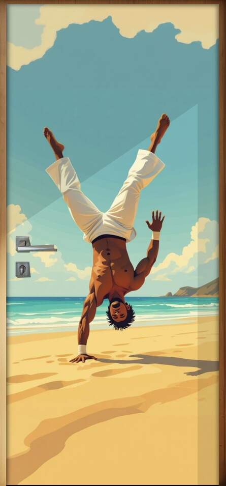 Adesivo de Porta Artes Marciais