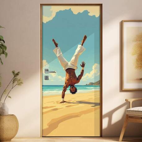 Adesivo de Porta Artes Marciais