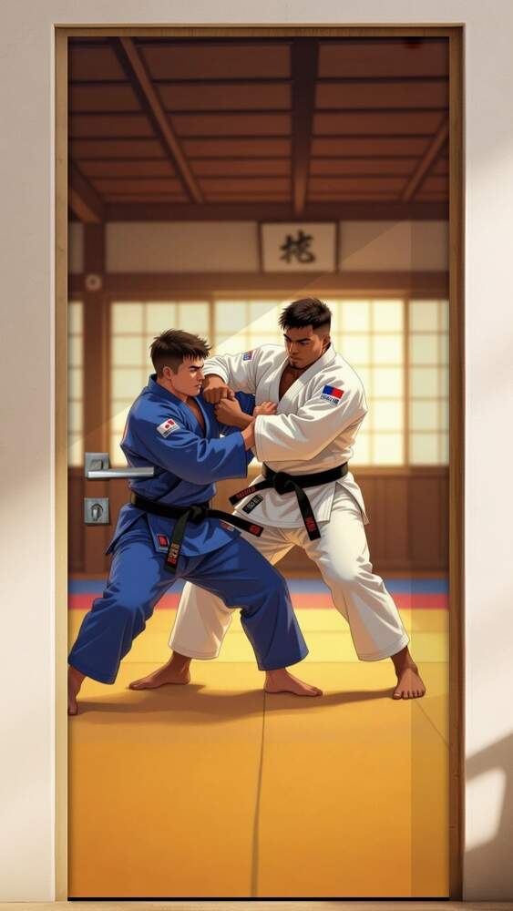 Adesivo de Porta Artes Marciais