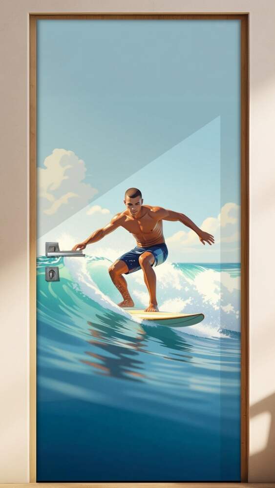 Adesivo de Porta Surf