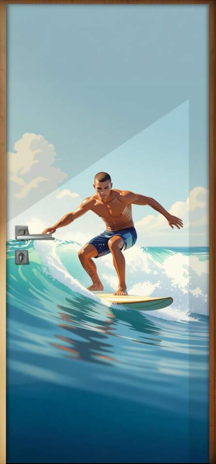 Adesivo de Porta Surf