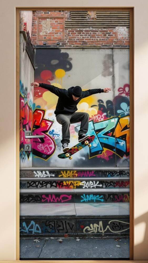 Adesivo de Porta Skate