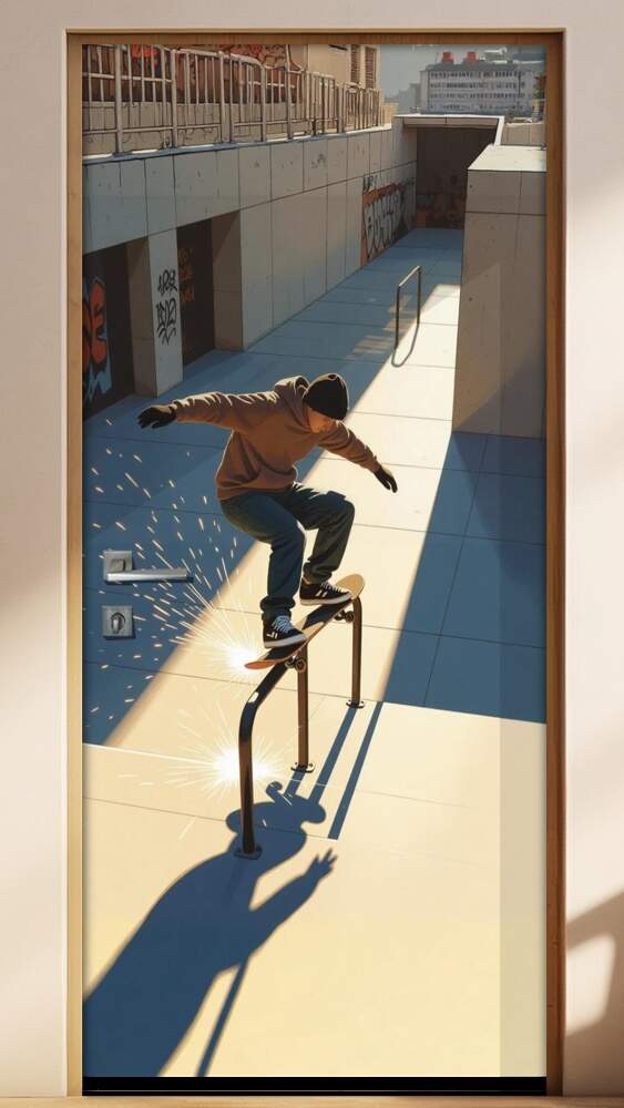 Adesivo de Porta Skate
