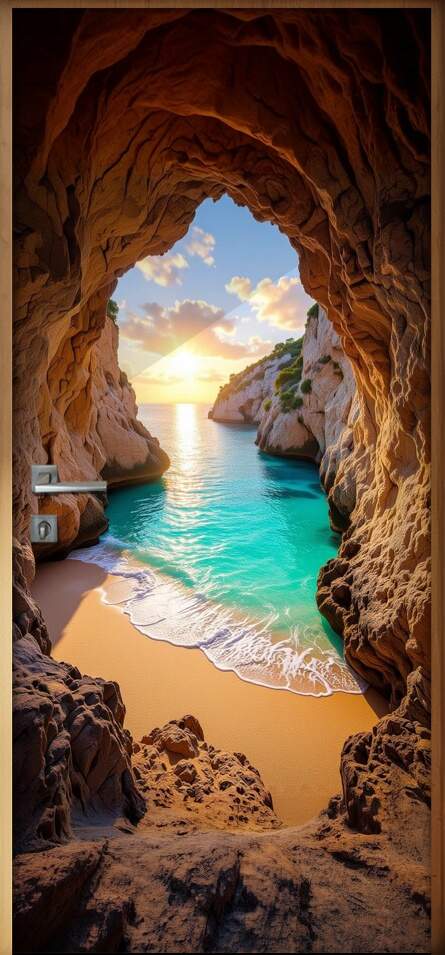 Adesivo de Porta Caverna