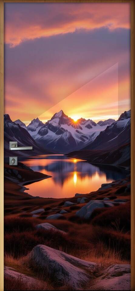 Adesivo de Porta Montanhas