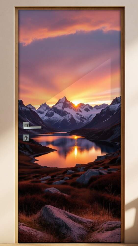 Adesivo de Porta Montanhas