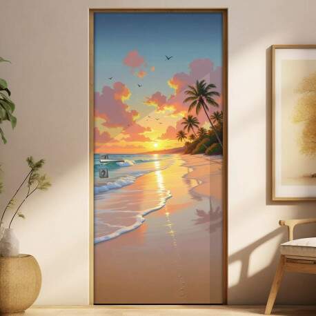 Adesivo de Porta Praia