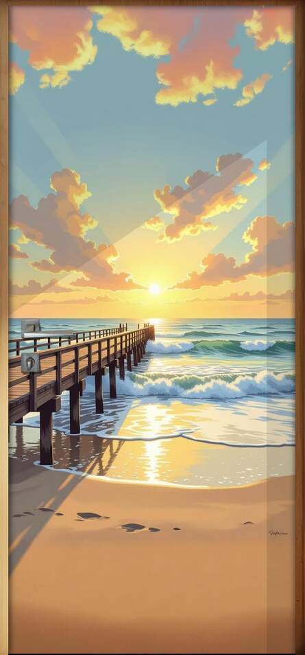 Adesivo de Porta Praia