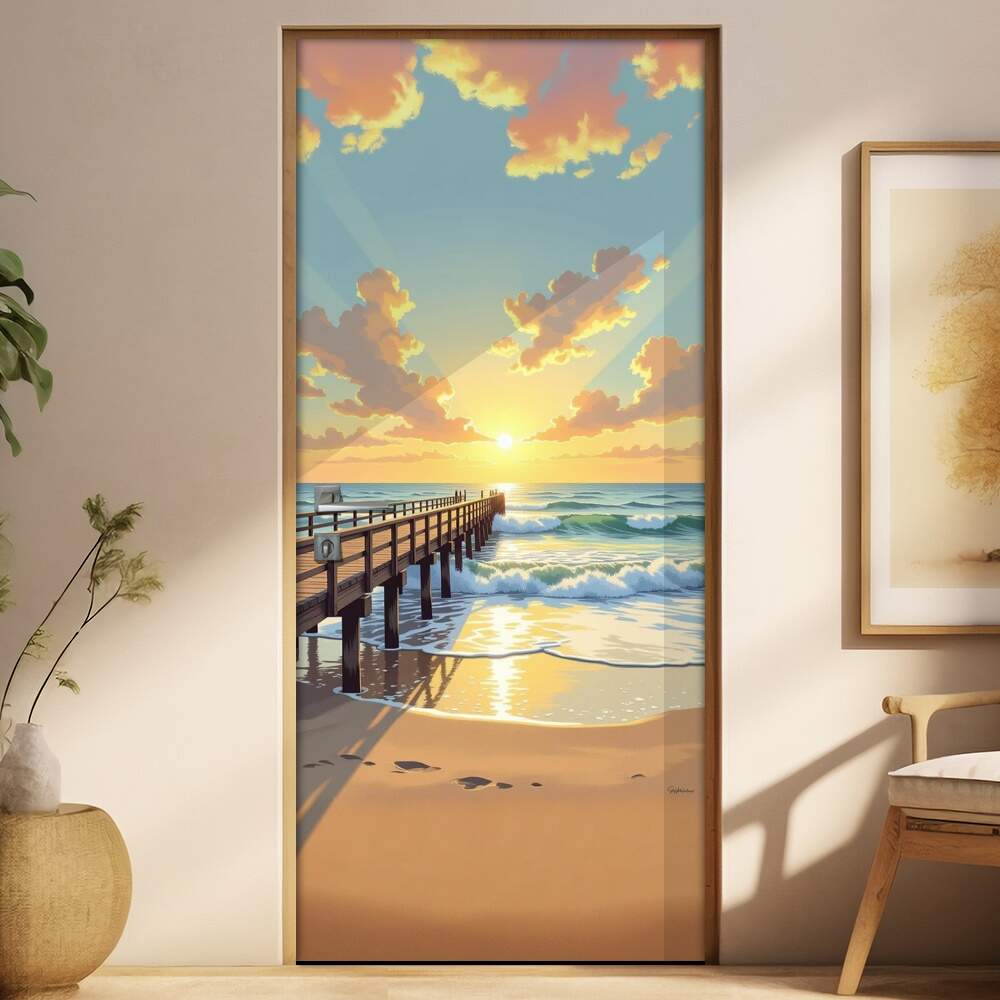 Adesivo de Porta Praia