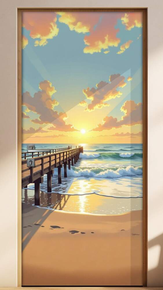 Adesivo de Porta Praia