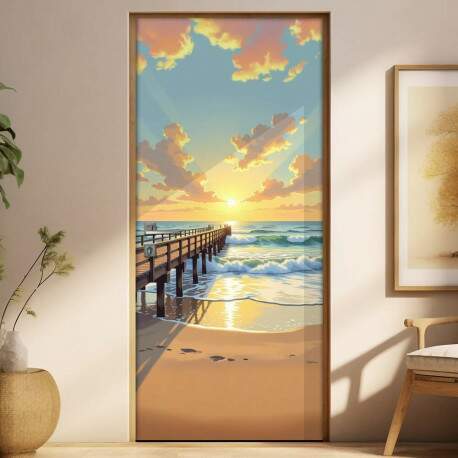 Adesivo de Porta Praia