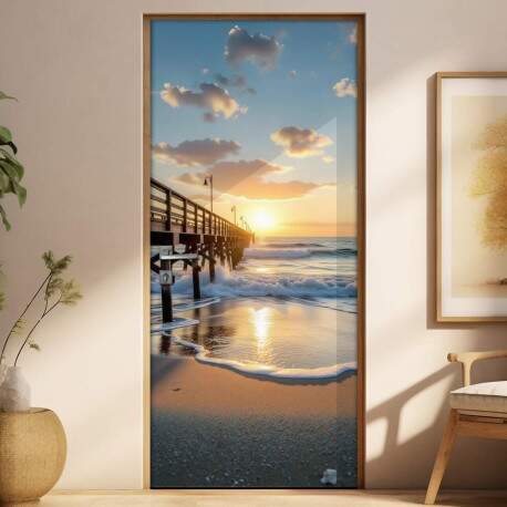 Adesivo de Porta Praia