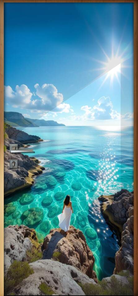 Adesivo de Porta Praia