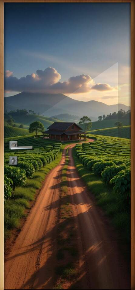 Adesivo de Porta Estrada Rural de Terra