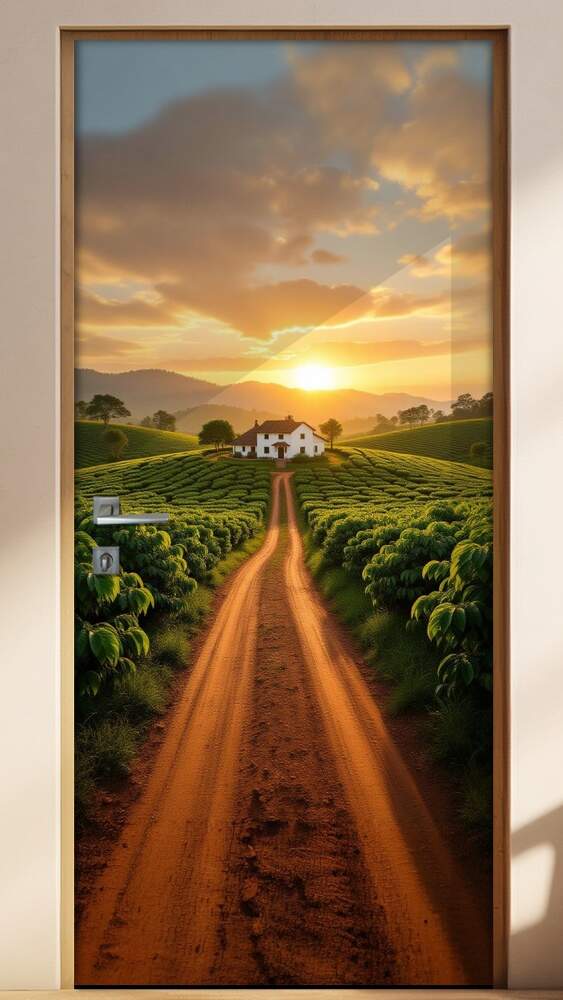 Adesivo de Porta Estrada Rural de Terra