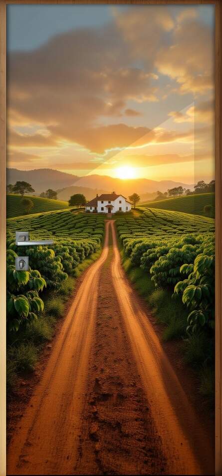 Adesivo de Porta Estrada Rural de Terra