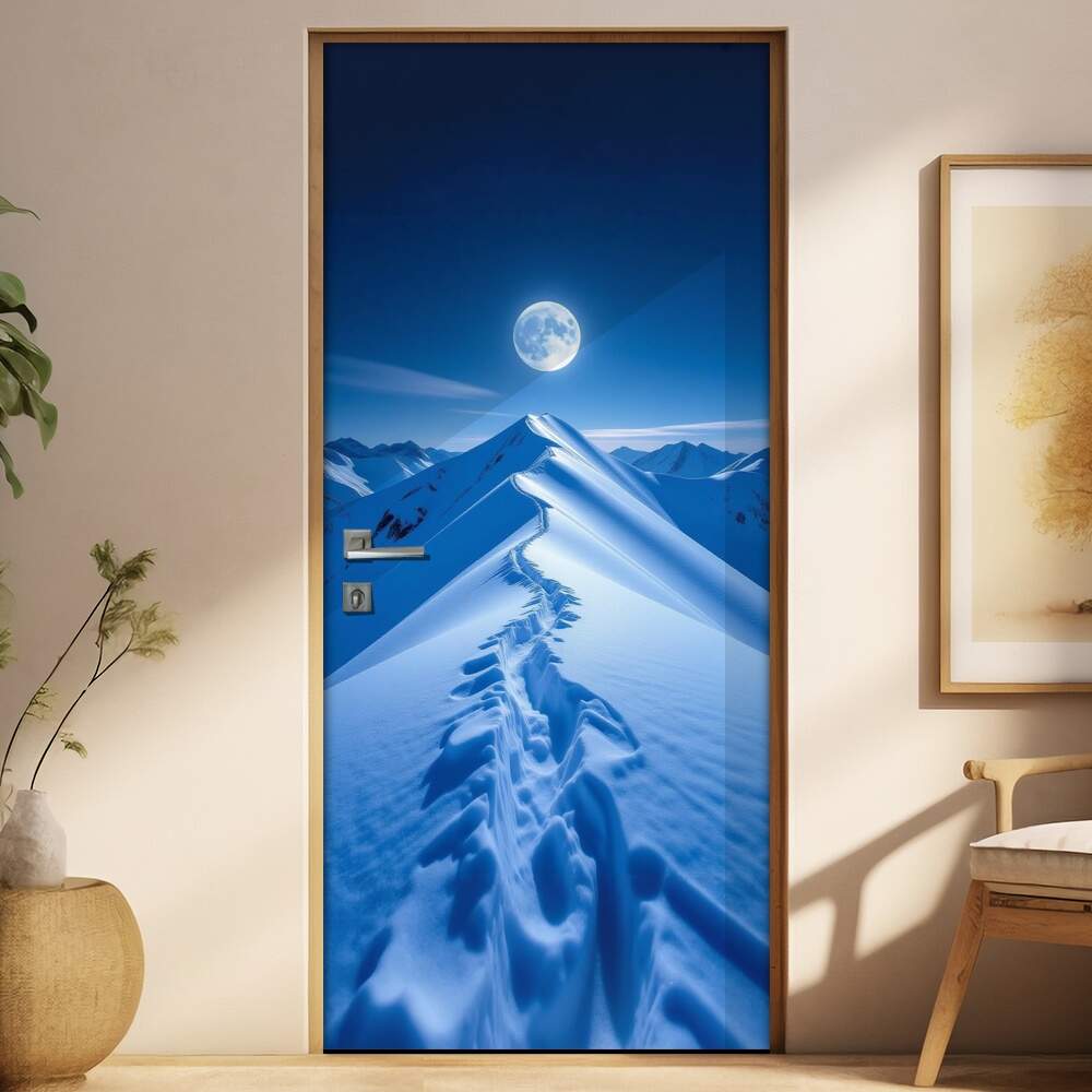 Adesivo de Porta Estrada na Neve