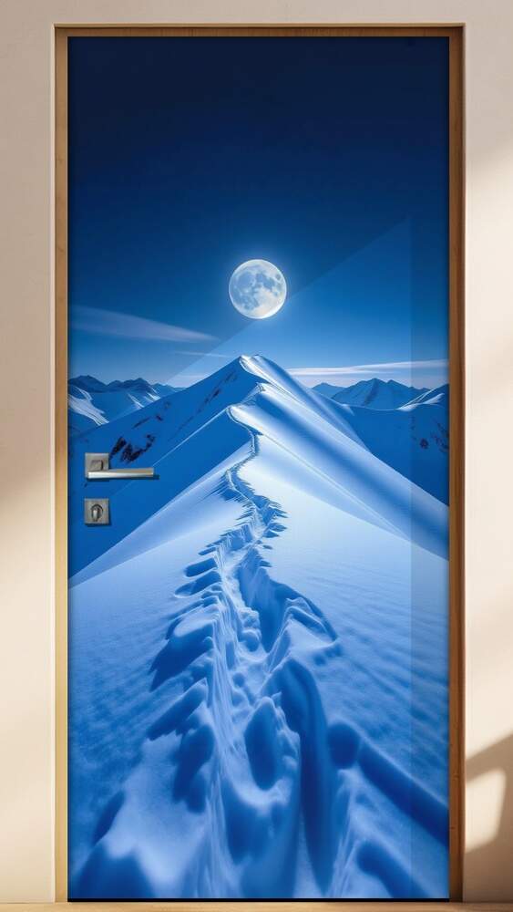 Adesivo de Porta Estrada na Neve