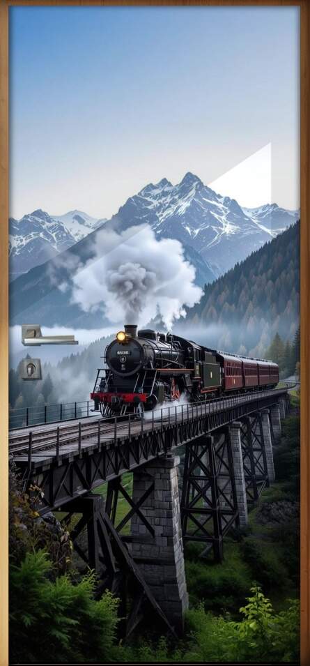 Adesivo de Porta Ferrovia