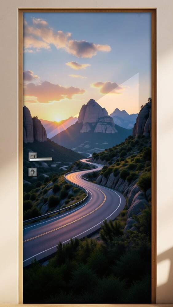 Adesivo de Porta Rodovia na Montanha