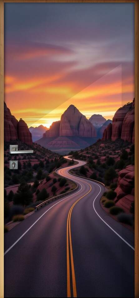 Adesivo de Porta Rodovia na Montanha