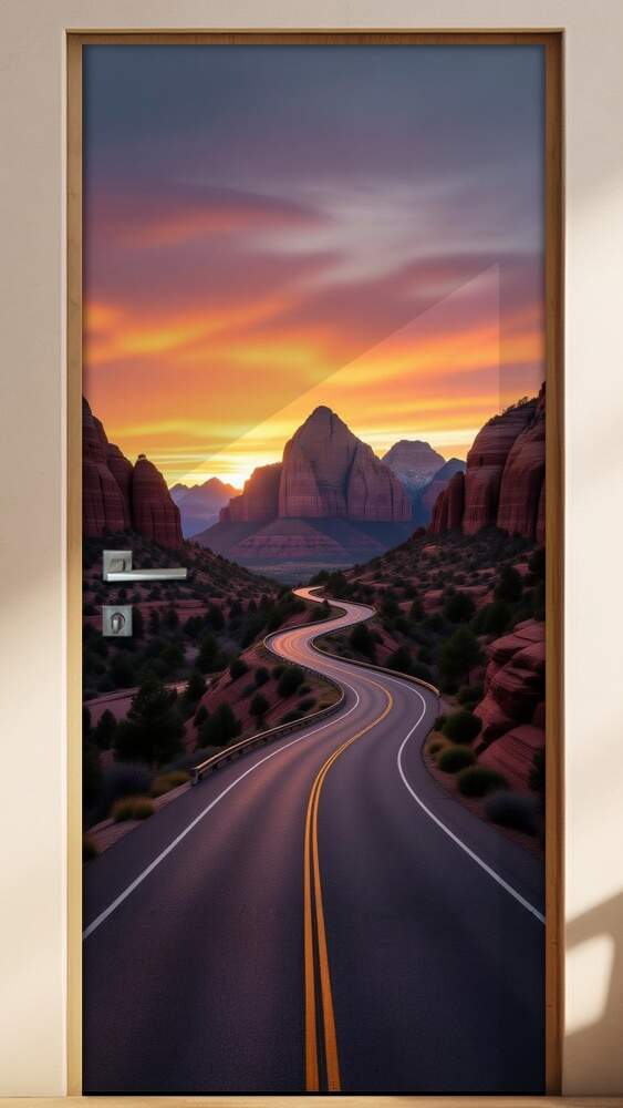 Adesivo de Porta Rodovia na Montanha