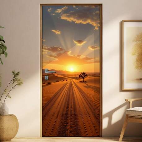 Adesivo de Porta Estrada no Deserto