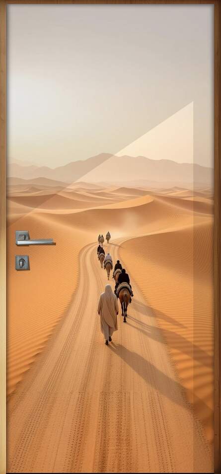 Adesivo de Porta Estrada no Deserto