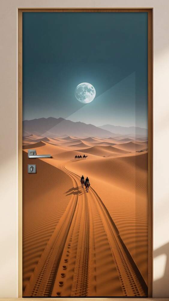 Adesivo de Porta Estrada no Deserto