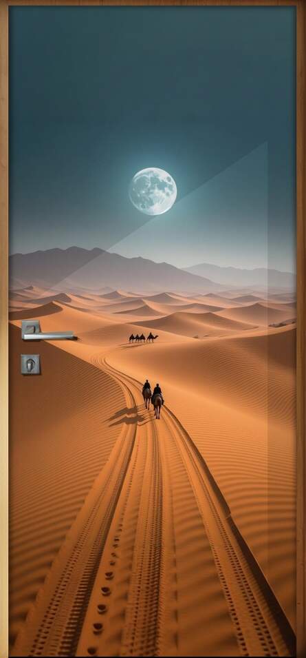 Adesivo de Porta Estrada no Deserto