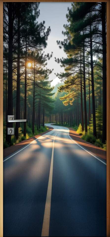 Adesivo de Porta Estrada Pinheiro