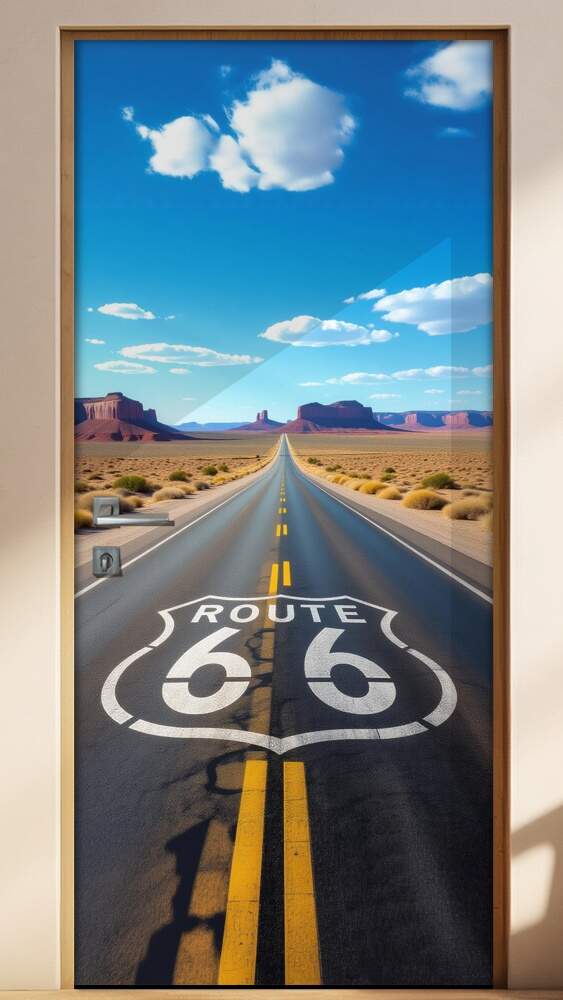 Adesivo de Porta Rota 66