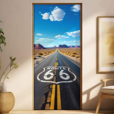 Adesivo de Porta Rota 66