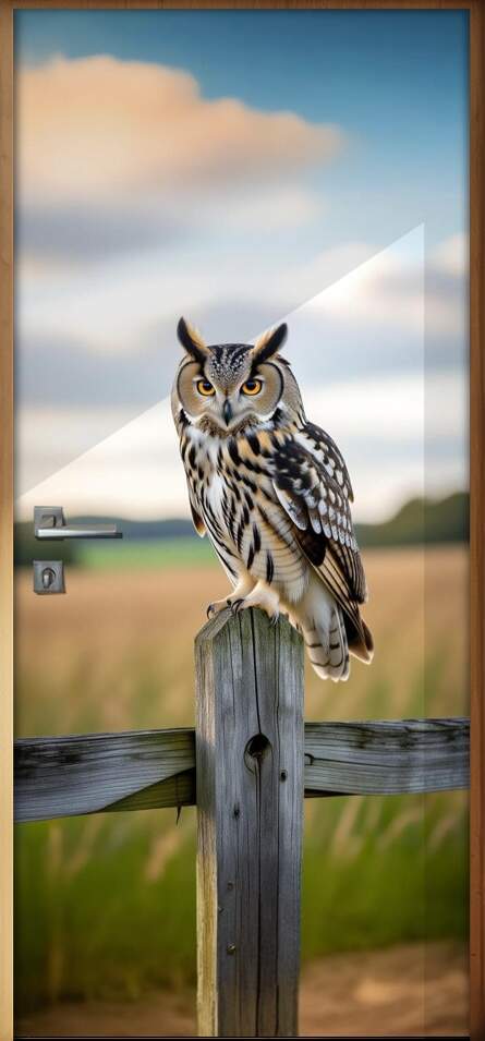 Adesivo de Porta coruja