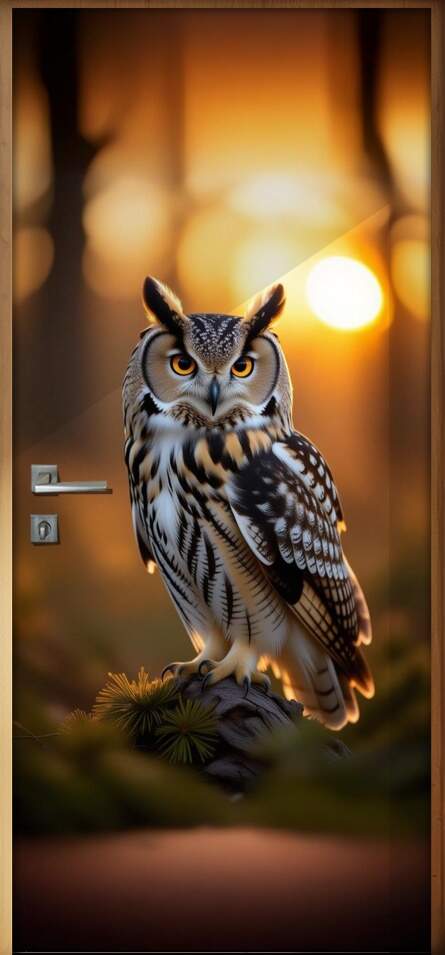 Adesivo de Porta coruja