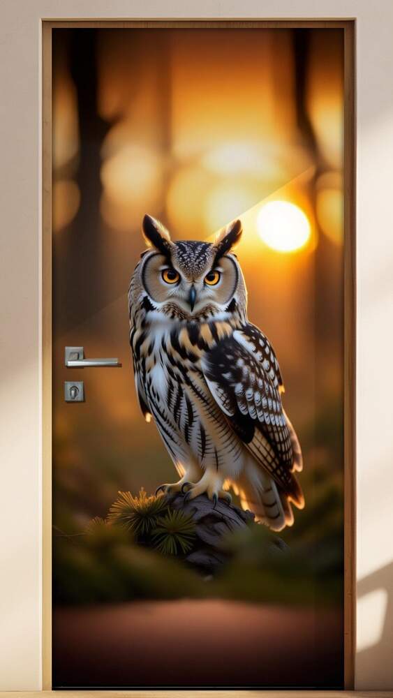 Adesivo de Porta coruja