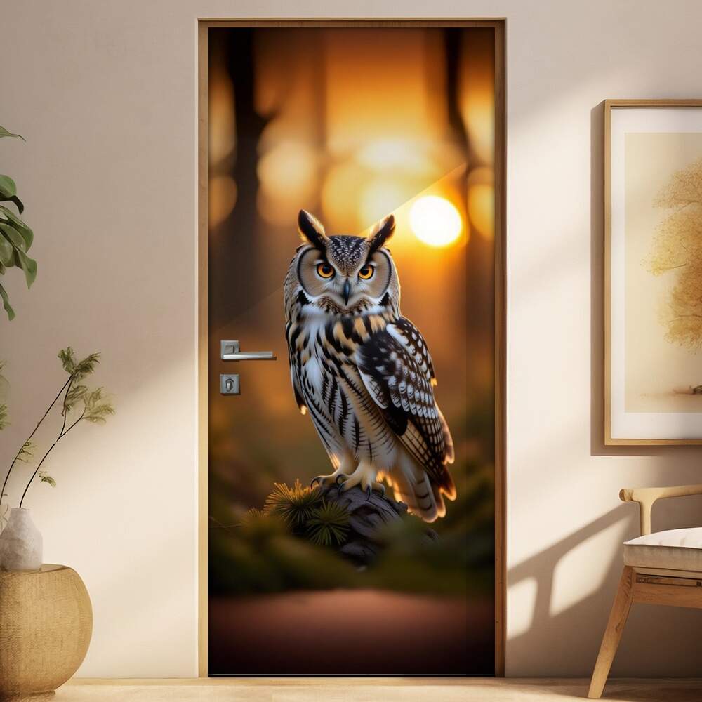 Adesivo de Porta coruja
