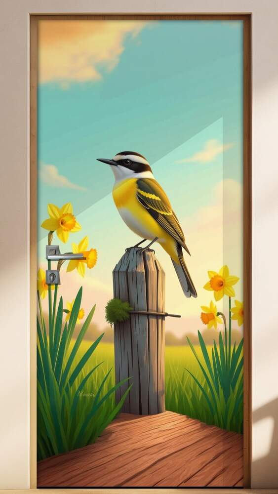 Adesivo de Porta Bem-te-vi