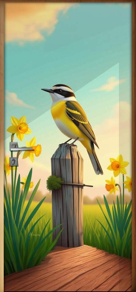 Adesivo de Porta Bem-te-vi