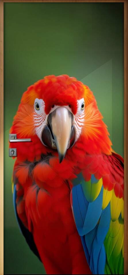 Adesivo de Porta Arara Azul