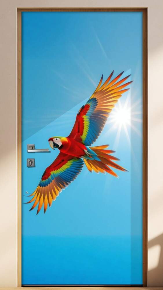 Adesivo de Porta Arara Azul