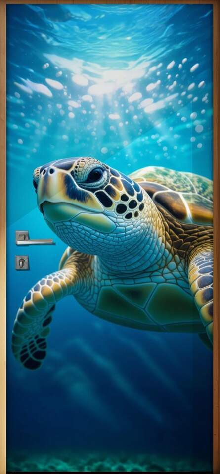 Adesivo de Porta Tartarugas Marinhas