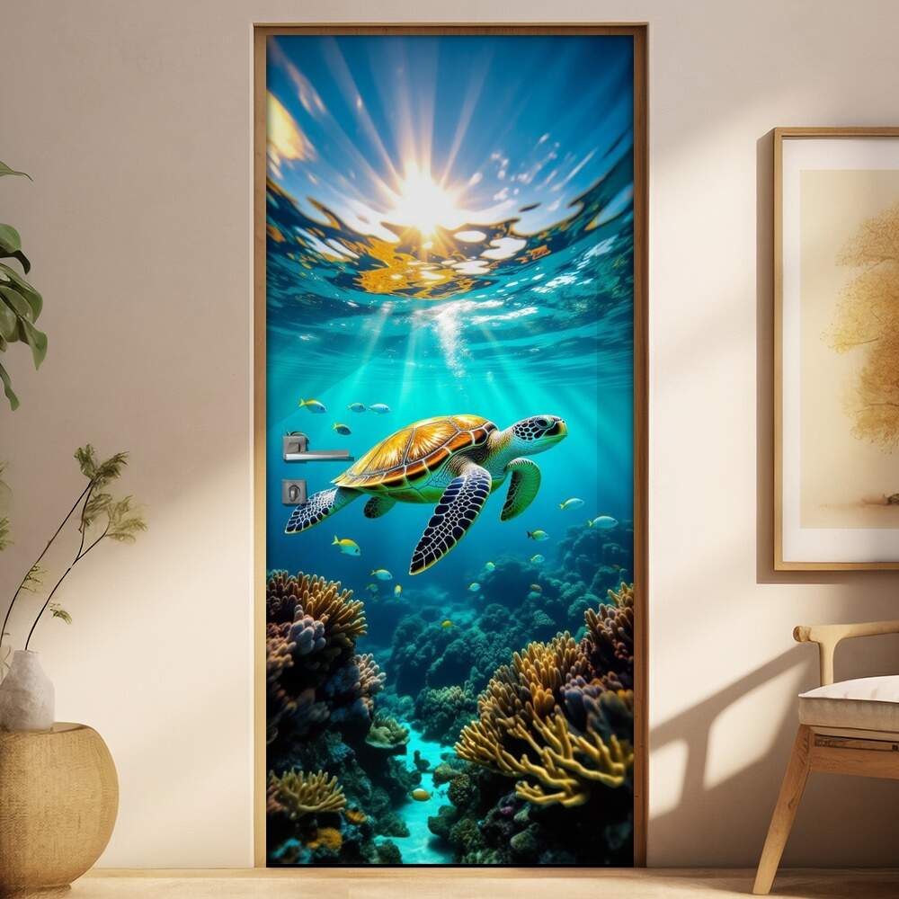Adesivo de Porta Tartarugas Marinhas