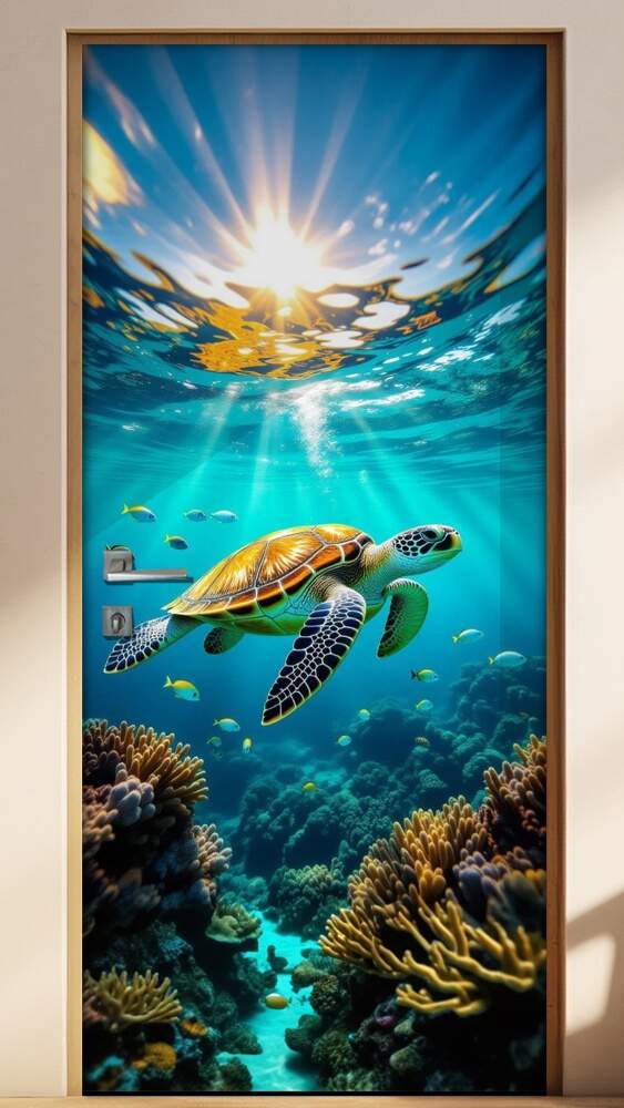 Adesivo de Porta Tartarugas Marinhas