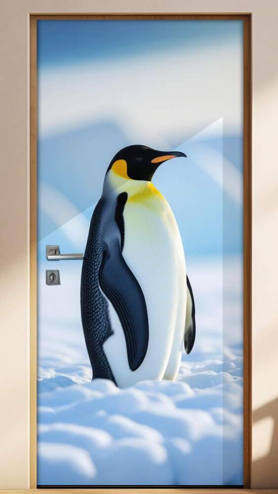 Adesivo de Porta Pinguins
